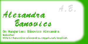 alexandra banovics business card
