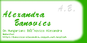 alexandra banovics business card